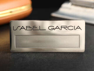 Name badge "Isabel Garcia"